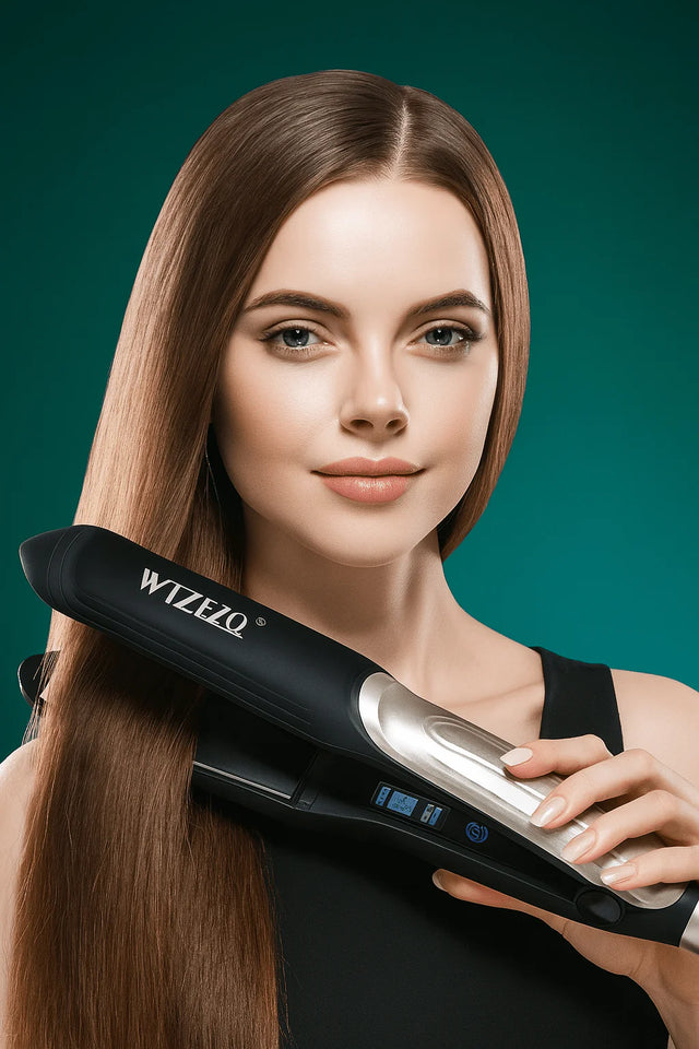 “WTZEZO WT‑623 Tourmaline Ceramic 2‑in‑1 Straightener & Curler”