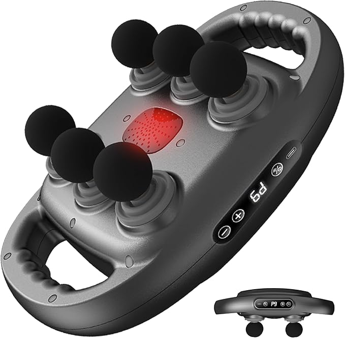 Fascial Gun Leg Massager Machine Six Head Vibrator Heat Lower Back Massager for Circulation and Relaxation